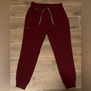 Figs scrub pants - burgundy - small
